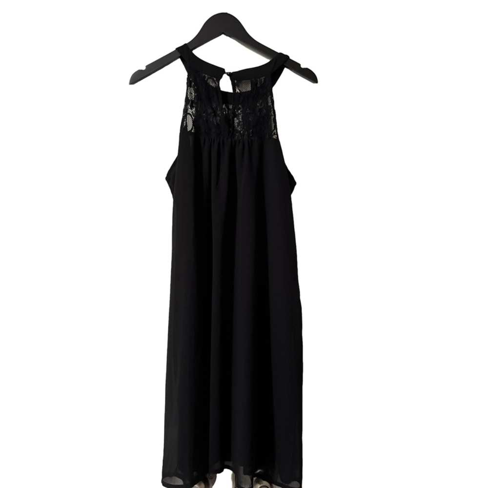 Women's DREAGAL Dress XL Black Lace Halter - Picture 2 of 6